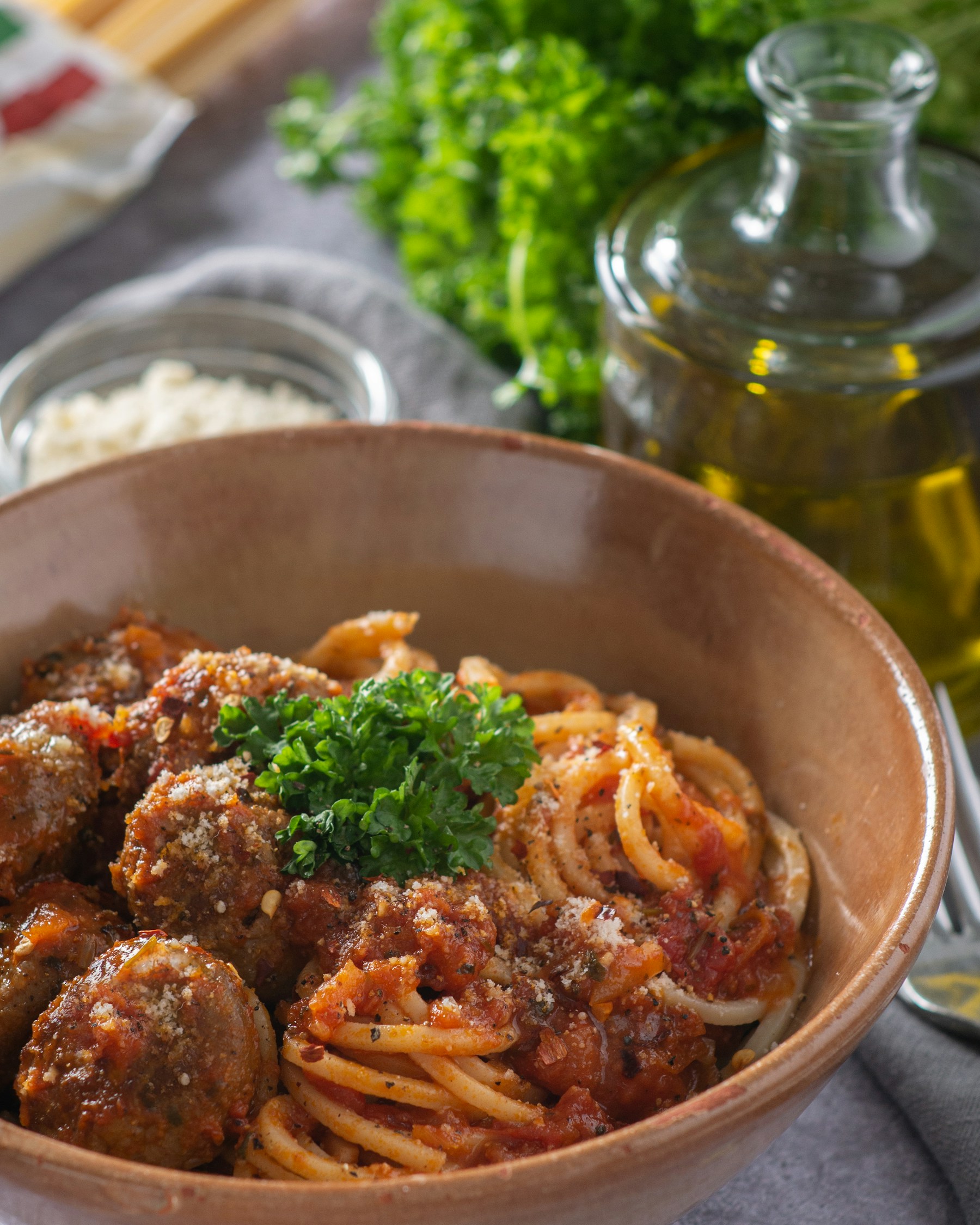 Beef meatball pasta
