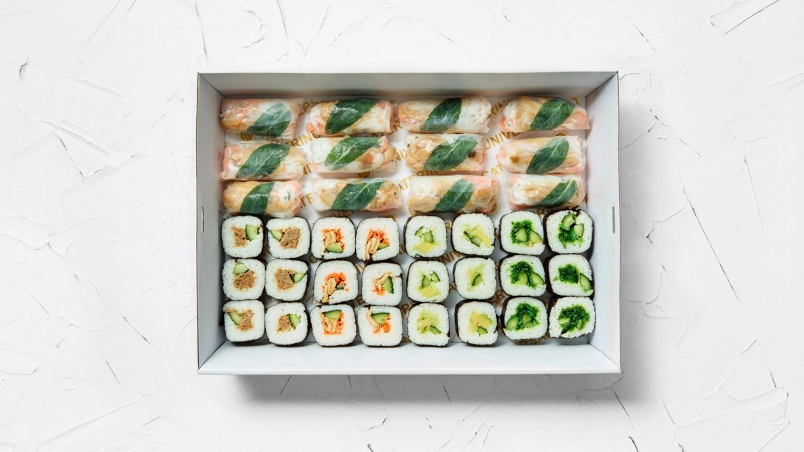 Sushi & rice-paper roll box